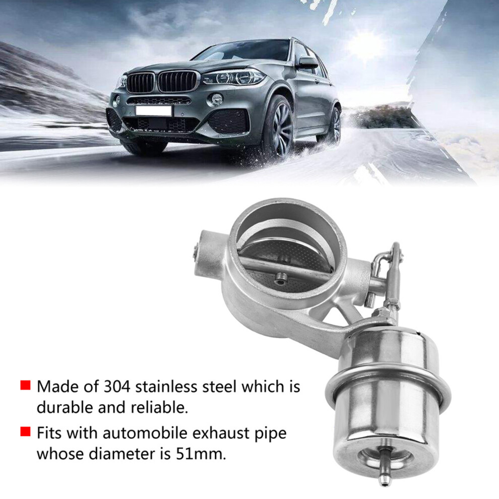 2-Inch Stainless Steel Vacuum Activated Exhaust Cutout Valve For Vehicles 4691393199776
