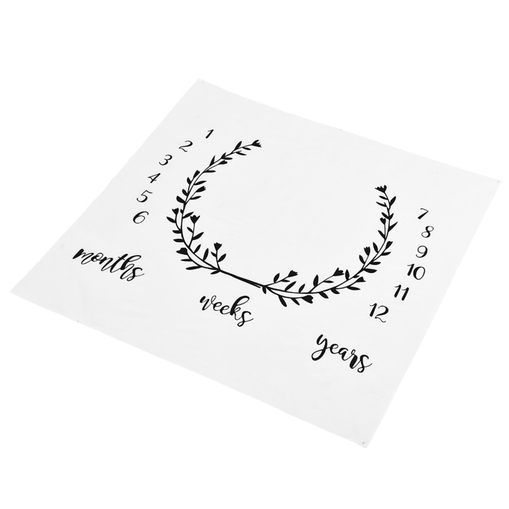 Baby Growth Milestone Blanket - 100Cm & Photography Prop Black/White