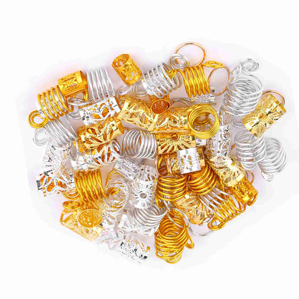 Unisex 90-Pack Dreadlock Hair Rings For Braids Women