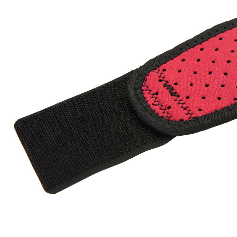 Adjustable Thigh & Hip Support Brace, Breathable, Unisex, Black/Red
