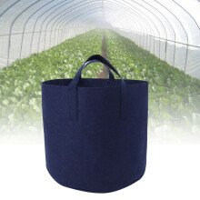 Large Degradable Breathable Round Plant Pot Bag - Dark Blue 40x28cm