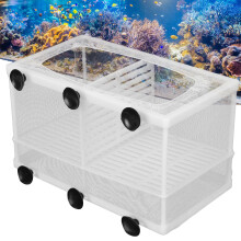 Fischzucht- und Inkubationsbox mit Trennwand & Saugnapf – Aquarium-Brüter 2,5 l