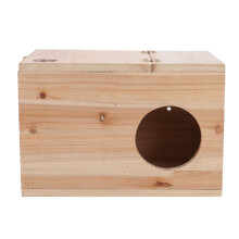 Natural Wooden Pet Breeding Box for Chinchillas & Squirrels 30*20*20cm