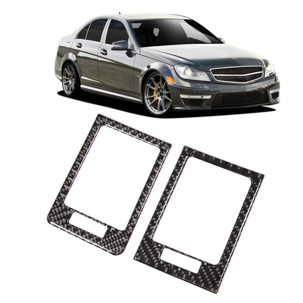 Mercedes W204 05-12 Carbon Fiber Air Outlet Cover Control Panel Vent Trim 2 Pcs 5011393276571