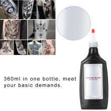 360ml Thick Black Tattoo Ink Pigment for Body Art & Professional Use