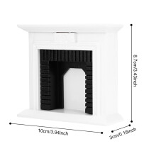 Mini Dollhouse Accessories Wooden Fireplace Small Furniture Toy for Dolls