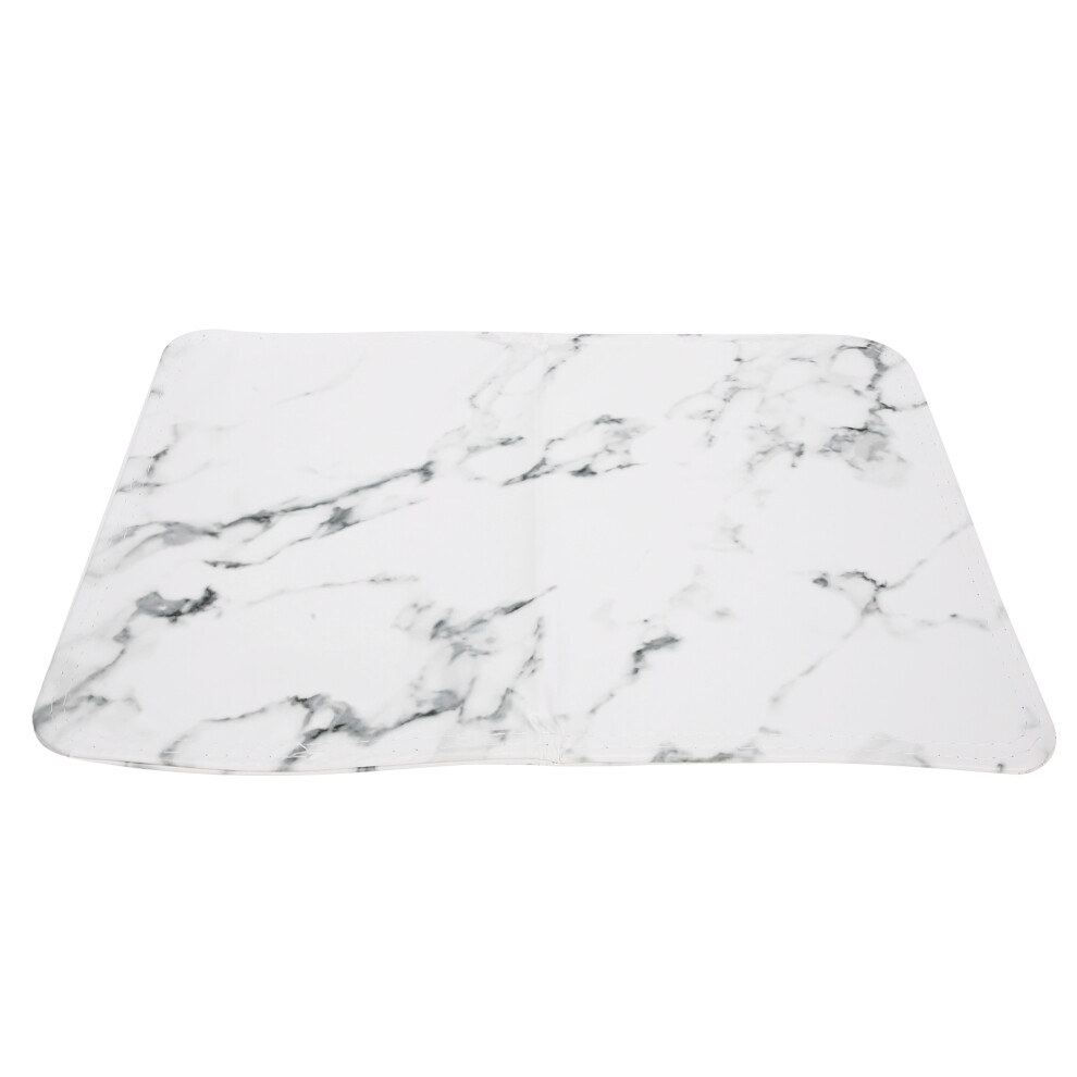 White Nail Art Hand Pillow Pu Leather Washable Foldable Table Mat For Manicure