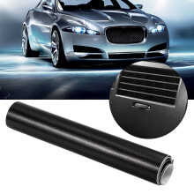 Leather Grain Vinyl Car Interior Sticker 30*200cm Black Wrap