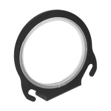 Space Aluminum Wall Mounted Hair Dryer Holder, Black, 8cm Inner Diameter