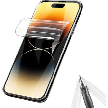 Hydrogel-Film für iPhone 15 Transparenter weicher TPU-Displayschutz Hochempfindlicher Schutzfolie, selbstheilender Film, einfache Installati