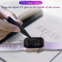 UV Liquid Curved Full Glue Full Screen Tempered Glass For Apple Watch Series 38mm