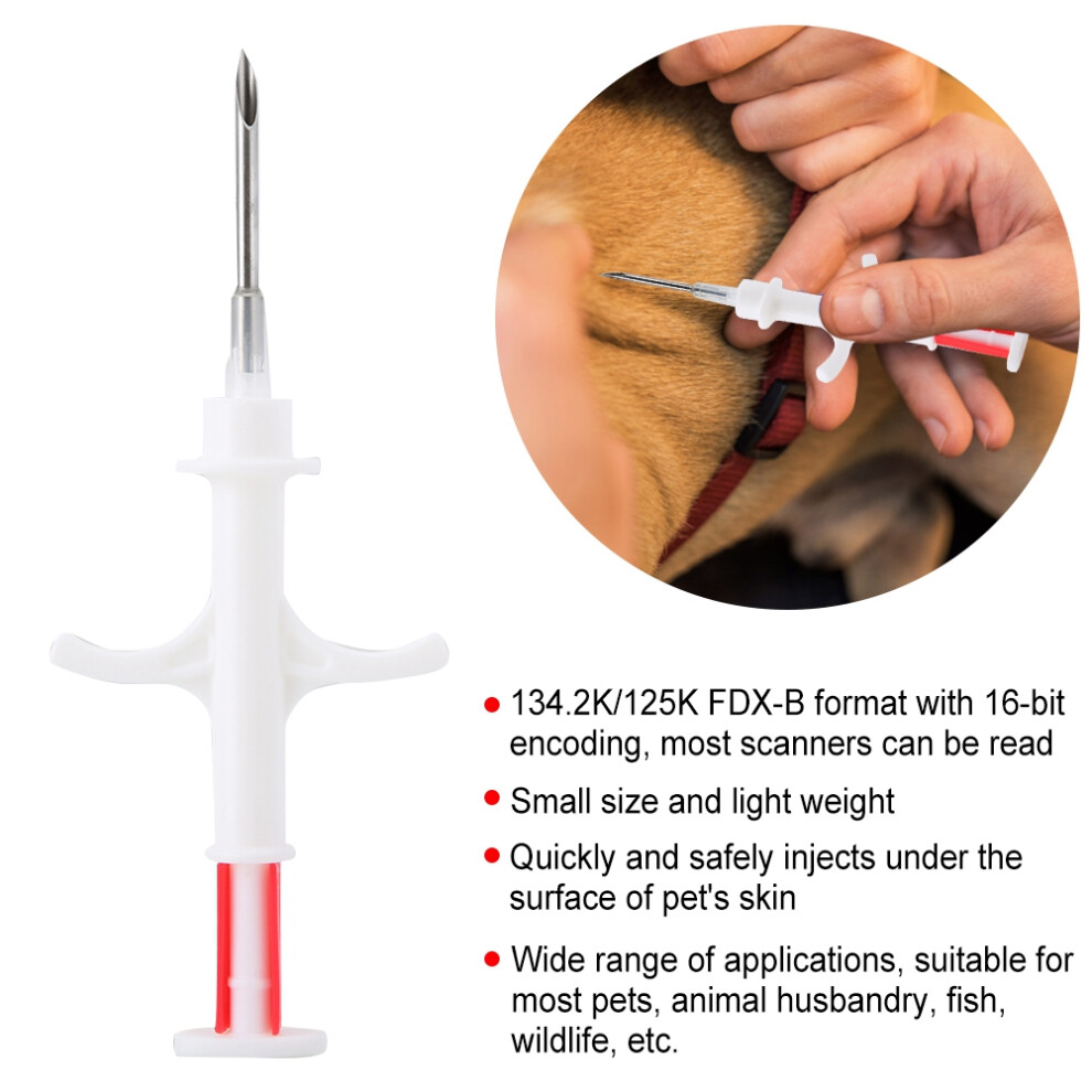134.2K/125K Fdx-B Animal Microchip Rfid Transponder 2.12*12Mm 7901393213325