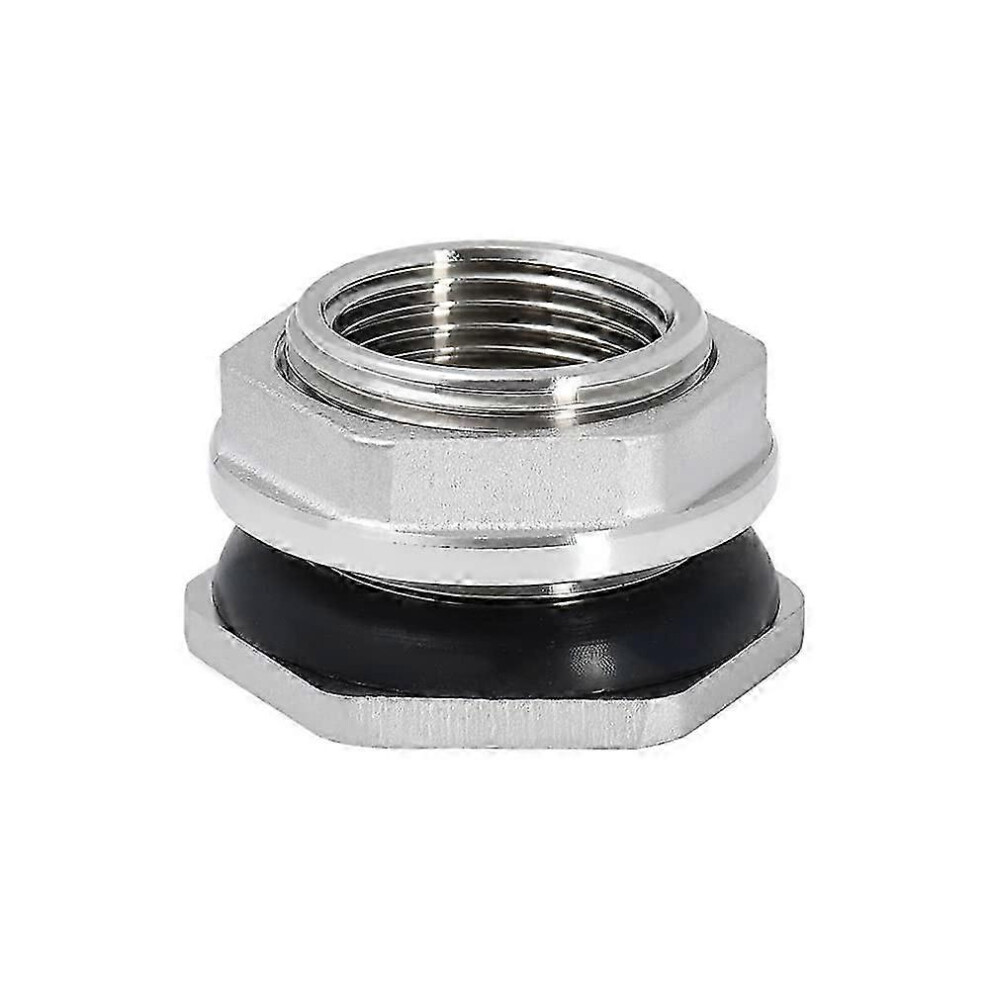 1/2" Fpt Bulkhead Water Tank Connector Stainless Steel Thru-Bulk Fitting 6935161810257