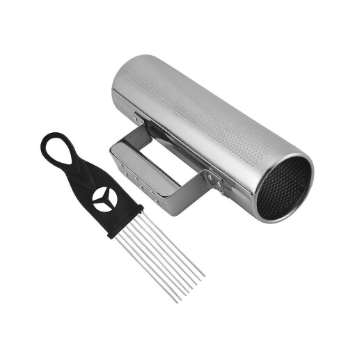 Guiro profissional grande em aço inoxidável com raspador, merengue latino, instrumento musical de percussão de 10 polegadas x 3 polegadas co 2