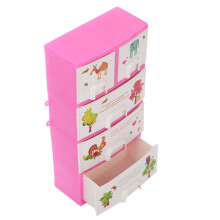 Wooden Wardrobe Cabinet for Pin Doll Accessories Dollhouse Storage 20x15x5cm