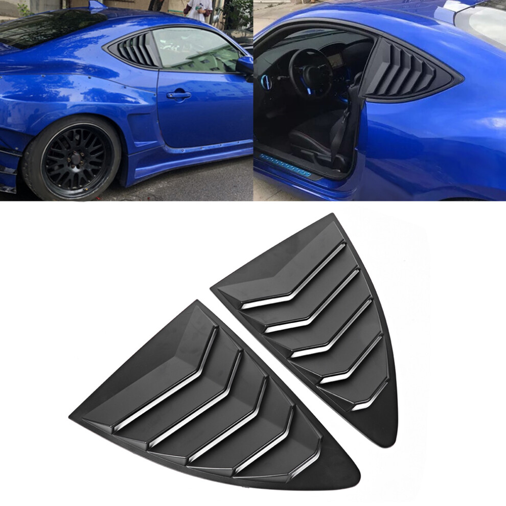2Pcs Rear Window Louvers Spoiler Panel For Toyota 86 Gt86 2013-2019 Black 9421393216914