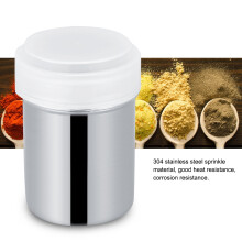 Stainless Steel Powder & Spice Shaker 250ml for Coffee Sugar Pepper Concave L