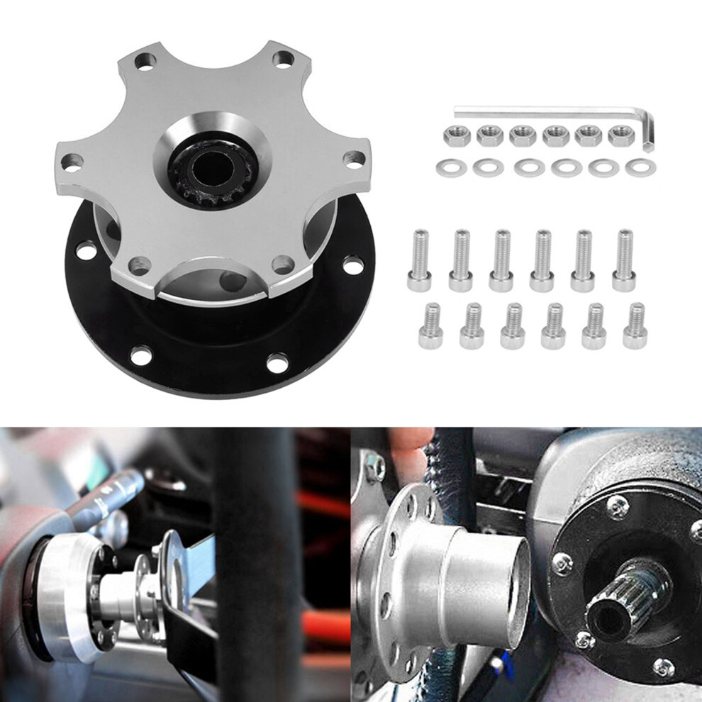 Universal 6-Hole Cnc Alloy Quick Release Steering Wheel Hub Adapter Kit 4901393217142