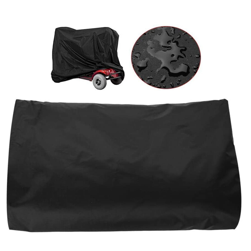 Black Waterproof Elderly Mobility Scooter Cover 170*61*117Cm