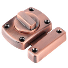 Zinc Alloy Sliding Door Latch Bolt Lock L Size Red Bronze 53x40x25mm