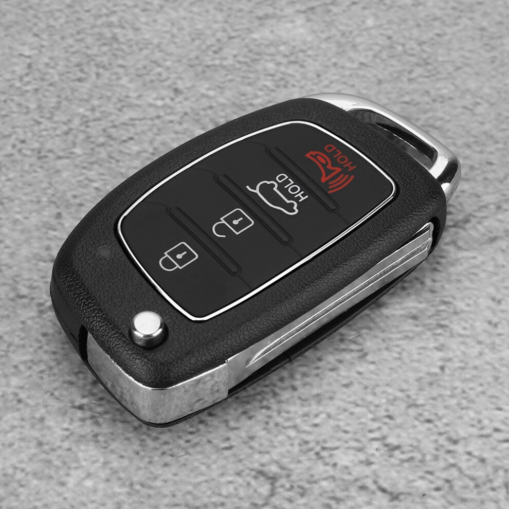 Flip 4 Button Remote Key Fob Shell Cover For Hyundai Santa Fe Ix45 2013-2014 8211393283792