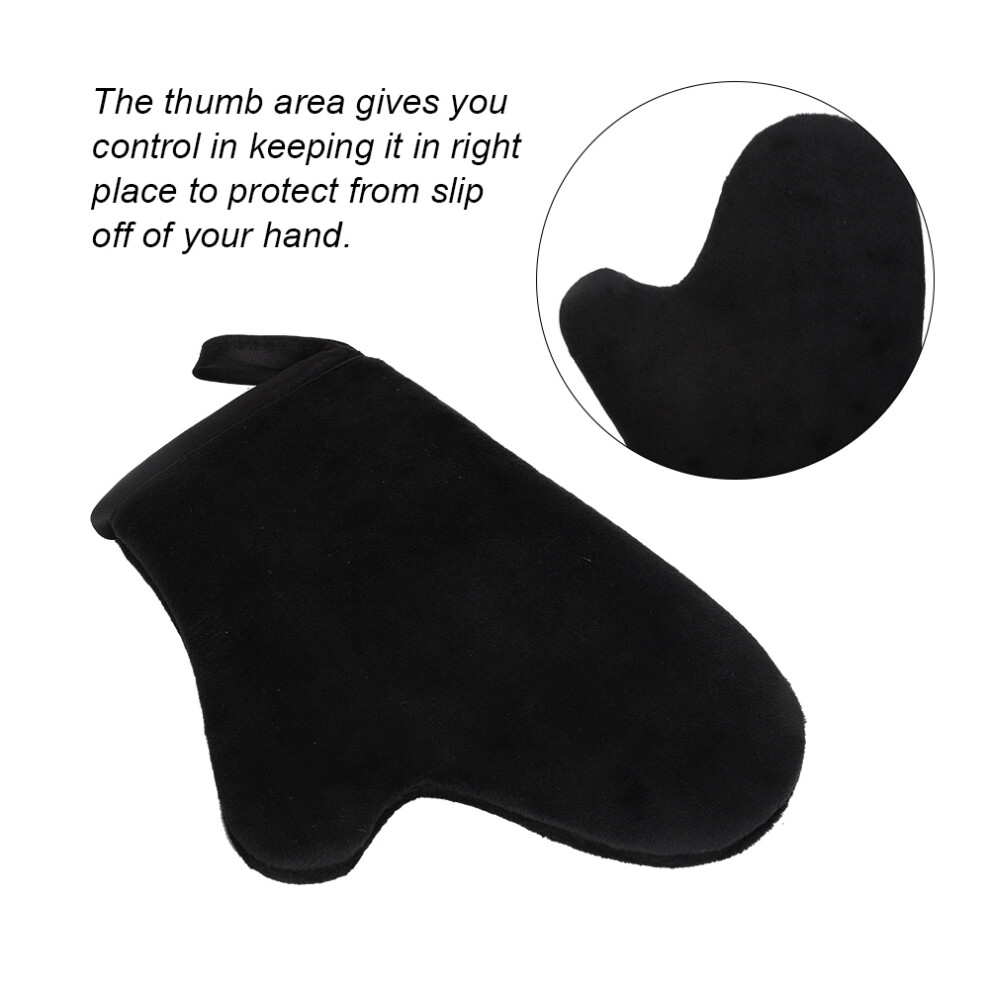 Black Soft Tanning Glove Self Tanner Mitt Lotion Application Tool, Reusable,
