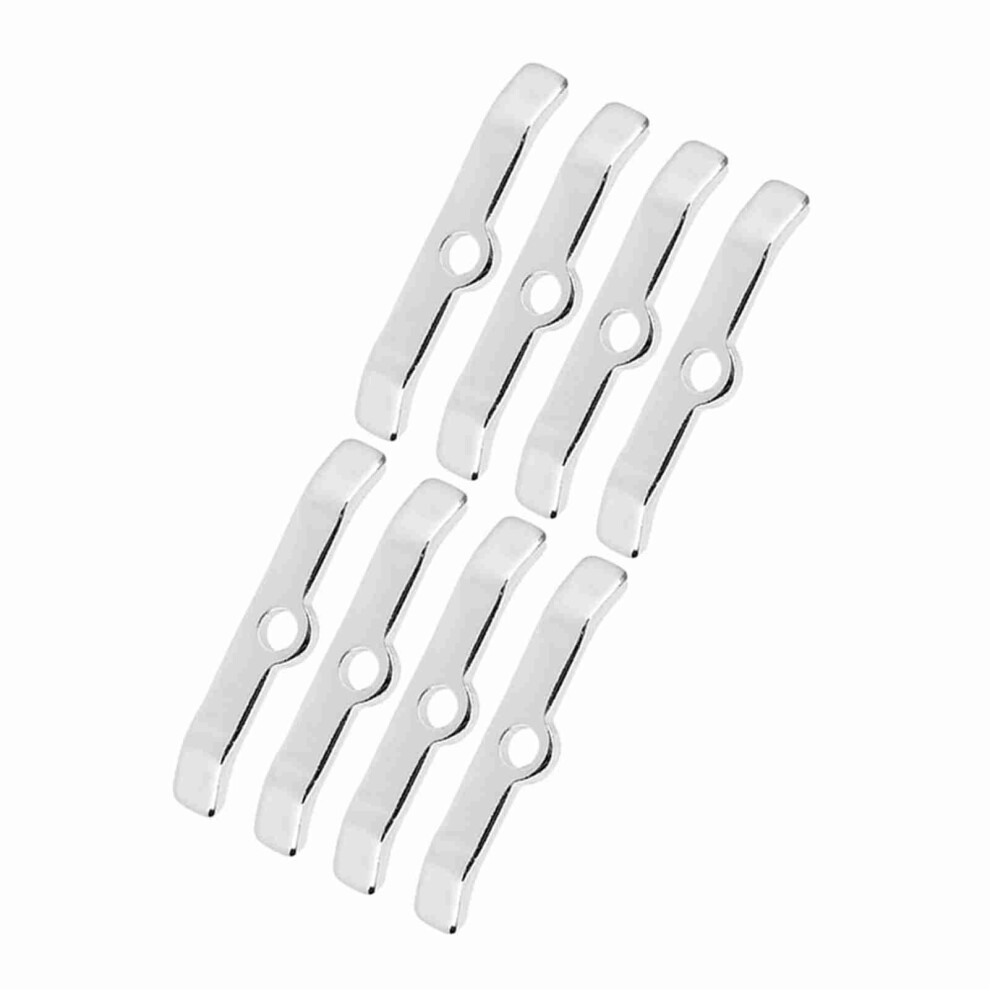 8Pcs Chrome Valve Cover Hold-Down Tabs For Chevy Sbc 283 305 327 350 Silver 8241393220329