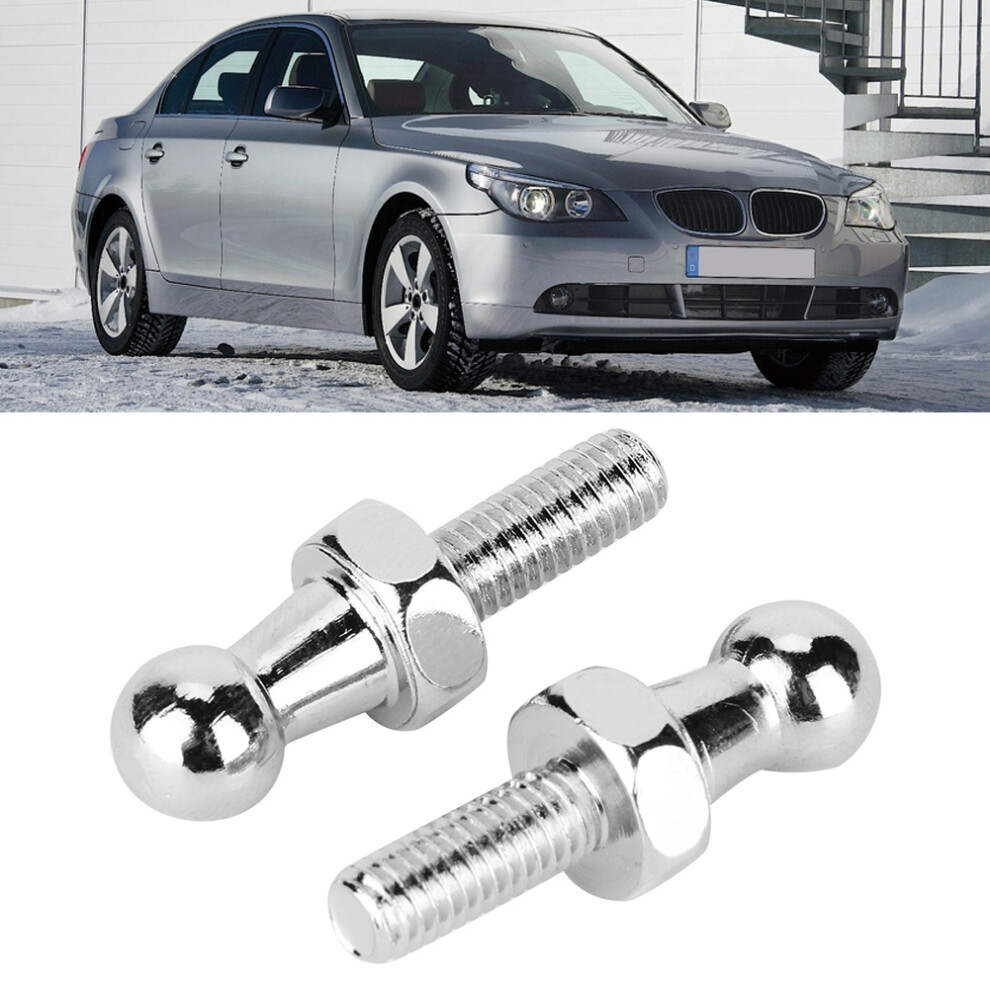 2Pcs Cnc Aluminium Alloy Ball Stud Bolt M6 For Gas Struts Bonnet Silver 6931393220581