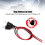 DC 12V Car LED Alternating Alarm Light Black, Easy Install, Durable ABS 5