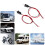 DC 12V Car LED Alternating Alarm Light Black, Easy Install, Durable ABS 3