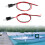 DC 12V Car LED Alternating Alarm Light Black, Easy Install, Durable ABS 9