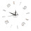 Modern Wall Clock Sticker Acrylic Mirror 60x60cm Silver 4
