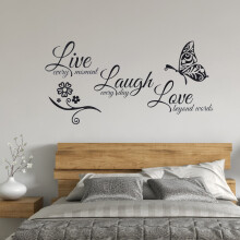 Adhesive Quote Wall Sticker for Bedroom & Living Room - Waterproof, 59x27cm