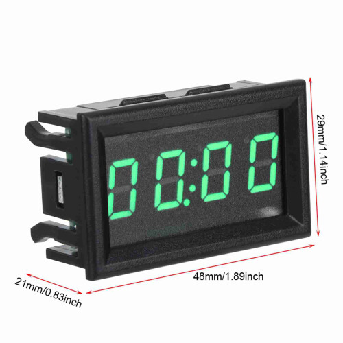 LED Car Clock Digital Green - Vibrant Luminous Display Easy Fit Car Accessory 1