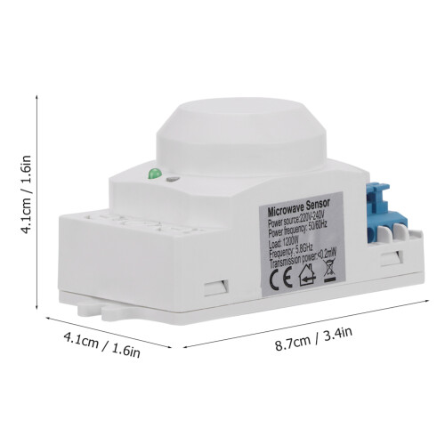 220-240V Microwave Motion Sensor Switch 360 Degree Detection Durable Material 2