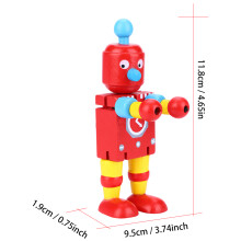 Red Wooden Robot Toy for Kids Learning & Educational Toy Durable & Fun
