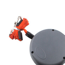 3m Teleskop-Hundeleine Doppel-Grau
