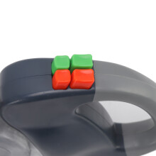 3m Teleskop-Hundeleine Doppel-Grau