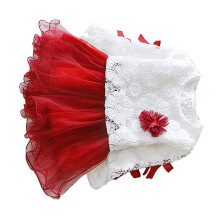Baby Girl Lace Princess Dress Red 80cm Long Sleeve Costume