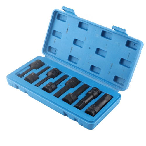 8pcs 1/2" Drive Chrome-Molybdenum Hex Bit Socket Set H5-H19 1