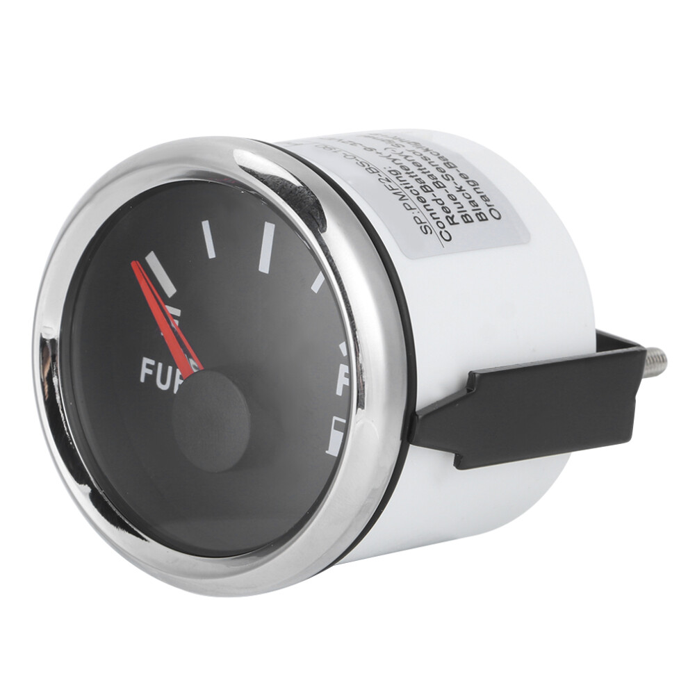 52Mm/2In Marine Oil Level Gauge 0-190Î© Dial Frame Black/Silver 8751393289849