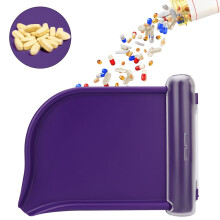 Pills Counting Tray & Dispenser, Purple, 21x16cm, Durable ABS
