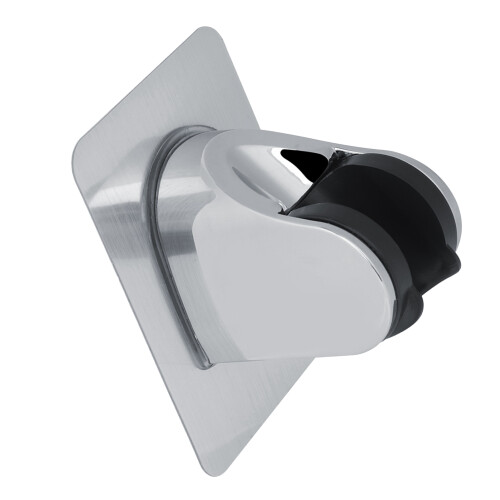 Self Adhesive Chrome Shower Head Holder Bracket Adjustable for Bathroom Use 2