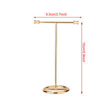 Large Gold Jewelry Organizer Rack for Rings & Earrings, 9.5x15cm