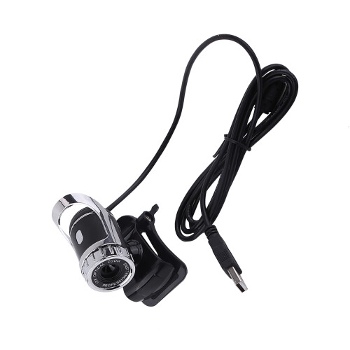 Webcam 12 Megapixels HD Adjustable 360 Microphone for PC Silver