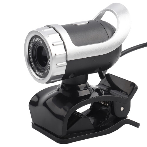 Webcam 12 Megapixels HD Adjustable 360 Microphone for PC Silver 1