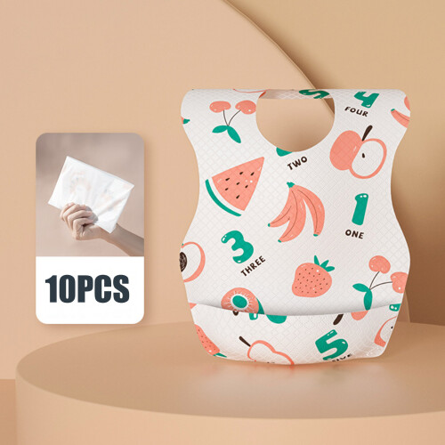 Σαλιάρες μωρού μιας χρήσης 17,5x28,2cm από μη υφασμένο υλικό και πολυαιθυλένιο 2