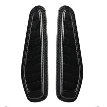 2pcs Carbon Fiber Style Car Air Intake Scoop Hood Cover Universal 331x110mm