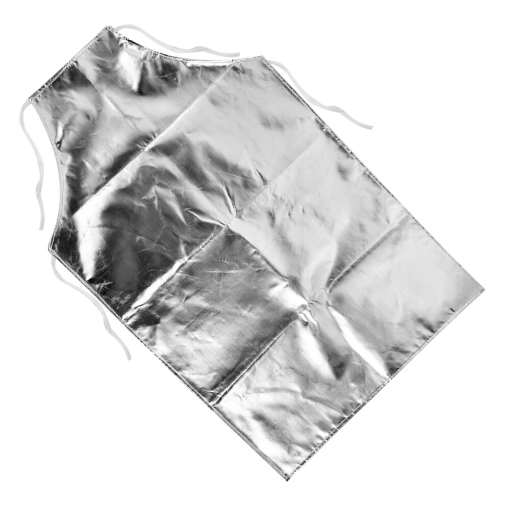 1000C Heat Resistant Aluminum Foil Apron 95X70cm Silver For High Temp Work 9381393227450