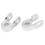 Universal Motorcycle Rear Shock Riser 2pcs Silver No Screw Height Adjustment AU 1